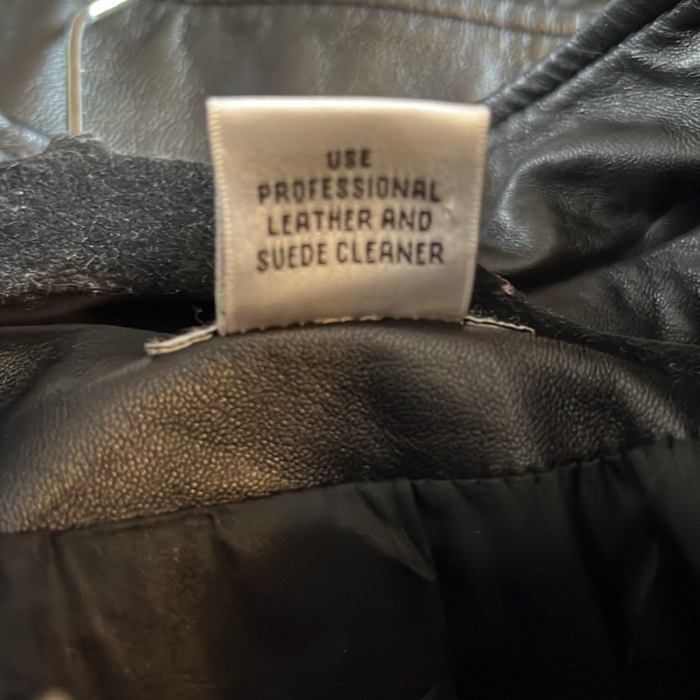 NEW CONDITION Lamb leather coat. 100% lamb black size 4 - Picture 9 of 10
